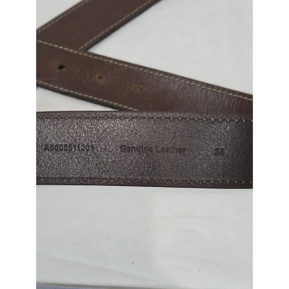Carhartt Mens Brown Genuine Leather Belt Metal Keeper 38